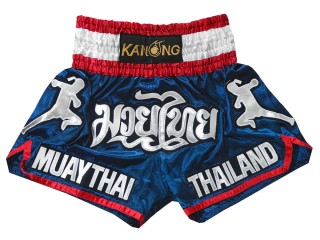 Muay Thai Boxing Shorts for children : KNS-133-Navy-K