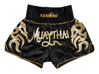 Kids Muay Thai Shorts : KNS-134-Black-K