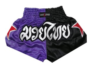 Boxsense Kids Muay Thai Boxing Shorts : BXSKID-005-Purple
