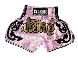 Muay Thai Boxing Training Shorts : CLS-016-Pink