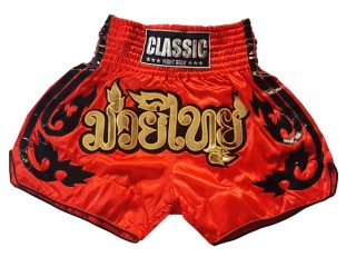 Muay Thai Boxing Training Shorts : CLS-016-Red
