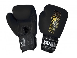 Kanong Muay Thai Kickboxing gloves : "Simple" Black