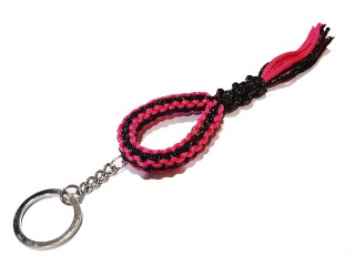 Bangkok Souvenir - Mongkol Keyring : Black and Pink