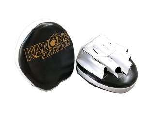 Kanong Semi Leather Punch Pads : Black size Small