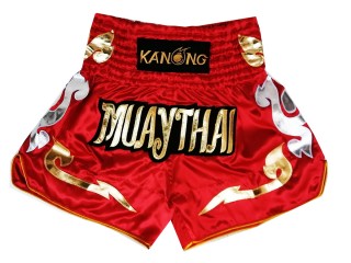 Muay Thai Kickboxing Shorts : KNS-126-Red