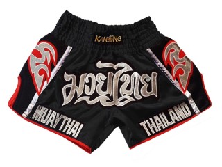 Womens Muay Thai Boxing Shorts : KNSRTO-207-Black