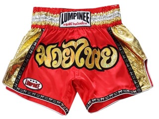 Muay Thai Boxing Shorts : LUM-045-Red