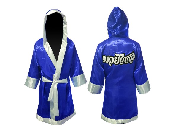 Kanong Muay Thai Fight Robe Costume : Blue