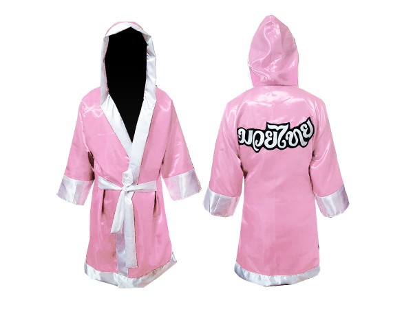 Customize Kanong Muay Thai Fight Robe Costume : Pink