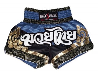 Muay Thai Shorts : BXS-086-Navy