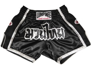 Mens Muay Thai Boxing Shorts : LUMRTO-005-Black