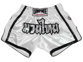 Muay Thai Boxing Shorts : LUMRTO-005-White