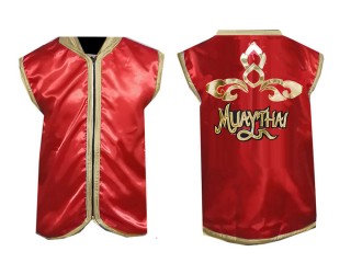 Custom Kanong Muay Thai Cornerman Jacket : Red Lai Thai