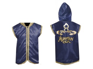 Kanong Muay Thai Hoodies / Walk in Jacket : Navy Lai Thai