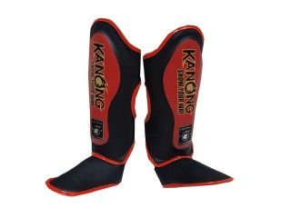 Kanong Kids Muay Thai Shin Guard : Black/Red