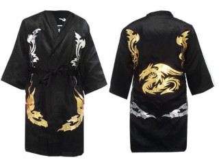 Customize Muay Thai Fight Robe costume : Black Dragon