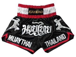 Muay Thai Shorts Thailand : KNS-133-Black