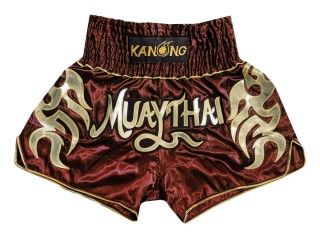 Muay Thai Shorts : KNS-134-Maroon