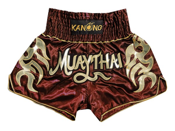 Muay Thai Boxing Shorts : KNS-134-Maroon