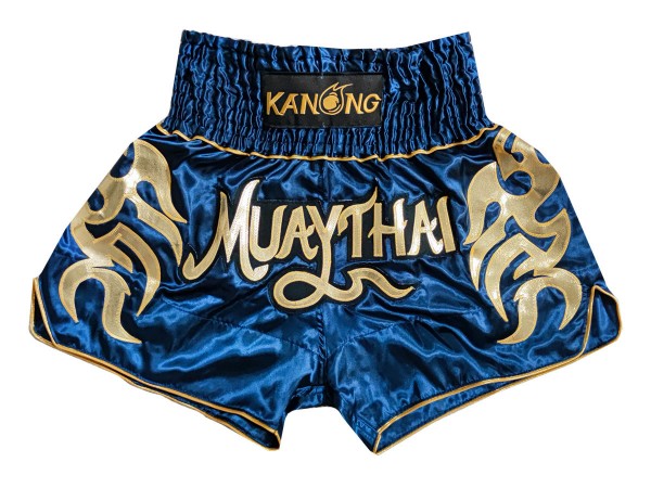 Muay Thai Boxing Shorts : KNS-134-Navy