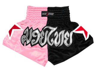 Boxsense Kids Muay Thai Boxing Shorts : BXSKID-005-Lightpink