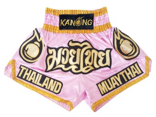 Muay Thai Boxing Shorts for children: KNS-118-Pink-K