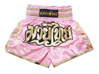 Kanong Muay Thai Shorts for Kids : KNS-121-Pink-K