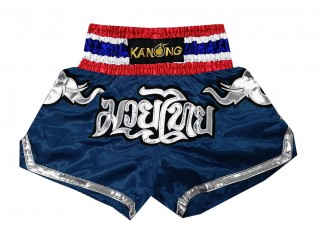 Elephant Muay Thai Boxing Shorts for children : KNS-125-Navy-K