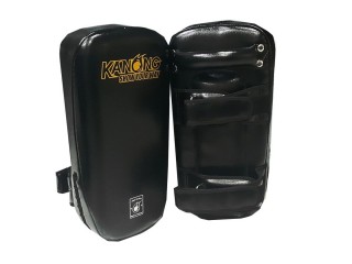 Kanong Semi Leather Muay Thai Kick Pads Coaching : Black