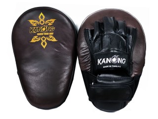 Kanong Real Leather Long Punch Pads Coaching : Brown/Black