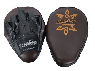 Kanong Real Leather Punch Pads : Brown/Black