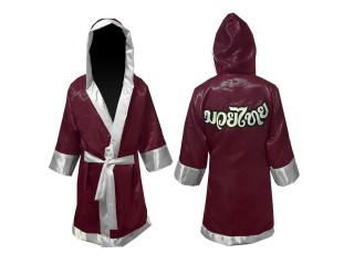 Customize  Muay Thai Fight Robe Costume : Maroon