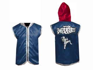 Personalized Kanong Muay Thai Hoodies / Walk in Hoodies Jacket : Navy/Red