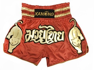 Muaythai Kick Boxing Shorts : KNS-135-Red