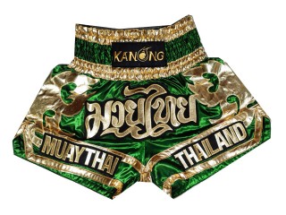 Muaythai Kick Boxing Shorts : KNS-136-Green