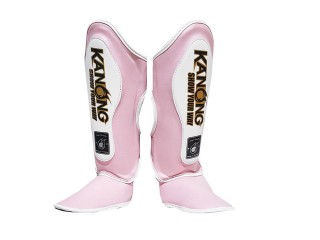 Kanong Kids Semi Leather Shin Guard : Light Pink