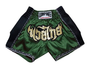 Women Retro Muay Thai Boxing Shorts : LUMRTO-003-DarkGreen