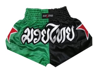 Boxsense Kids Muay Thai Boxing Shorts : BXSKID-005-Green