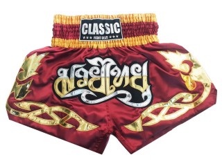 Muay Thai Shorts Thailand : CLS-002 Maroon