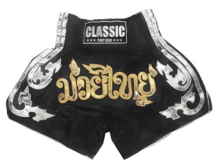 Muay Thai Shorts Thailand : CLS-015-Black