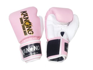 Kanong Kids Muay Thai Boxing Gloves : Light Pink