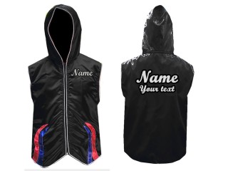 Customize Muay Thai Hoodle : Black / Stripes