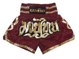 Muaythai Kick Boxing Shorts : KNS-121-Maroon