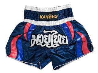 Muay Thai Boxing Shorts : KNS-138-Navy