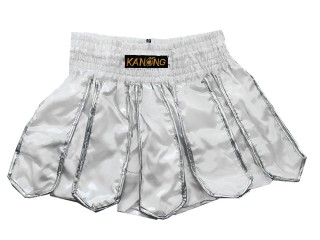 Gladiator Muay Thai Boxing Shorts : KNS-139-White