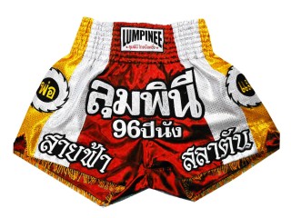 Muay Thai Boxing Shorts with tassles for Womens : LUM-001-Red