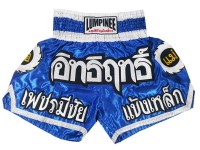 Blue Lumpinee Muay Thai Boxing Shorts with tassles : LUM-015
