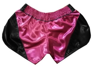 Womens Retro Muay Thai Boxing Shorts : KNSRTO-202-Maroon