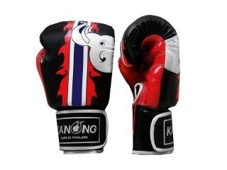 Kanong Muay Thai Gloves for Kids : "Elephant" Black