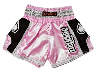 Kids Muay Thai Kick boxing Shorts : KNSRTO-208-Pink